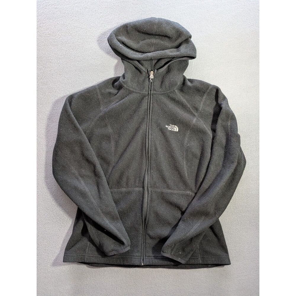 The North Face Women’s Hooded Full Zip Fleece Jacket Black Size Large